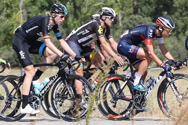 Vuelta Spagna 2015 - 70a Edizione - 18a tappa Roa - Riaza 204 km - 10/09/2015 - Simon Pellaud (IAM Cycling) - foto Ilario Biondi/BettiniPhoto©2015