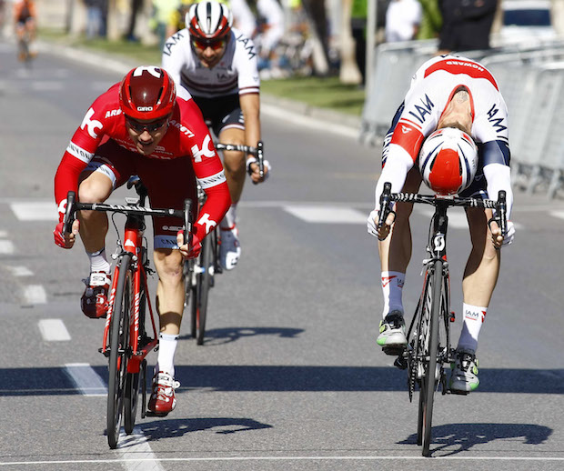 Clasica de Almeria 2016 - 14/02/2016 - Leigh Howard (IAM Cycling) - Aleksei Tcatevich (Katusha) - foto Luis Angel Gomez/BettiniPhoto©2016