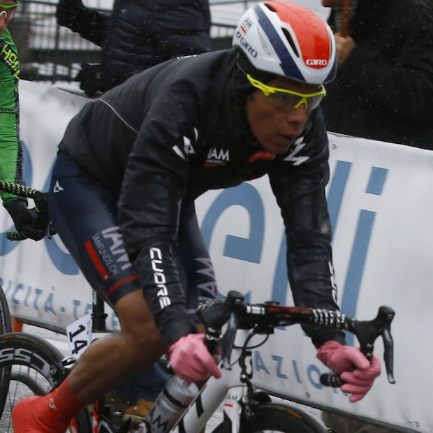 GP Città di Lugano 2016 - Lugano - Lugano 184 km - 28//02/2016 - Jarlinson Pantano (IAM Cycling) - Stefano Pirazzi (Bardiani - CSF) - foto Roberto Bettini/BettiniPhoto©2016